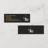 Bartender Black Mini Visitekaartje (Voorkant / Achterkant)