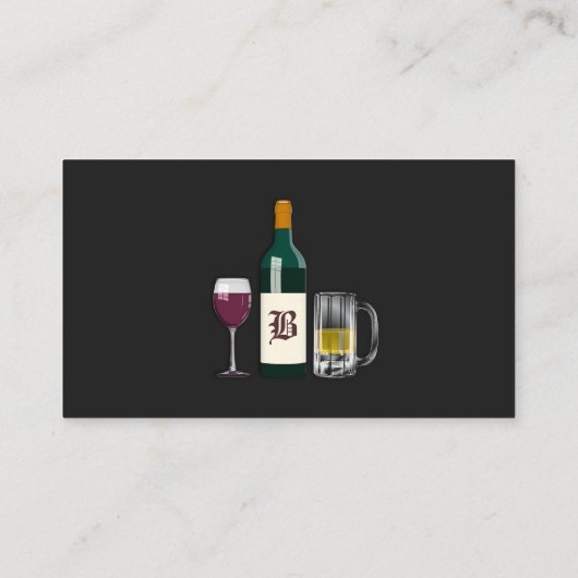 Bartender Black Visitekaartje (Achterkant)