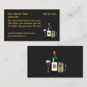Bartender Black Visitekaartje (Voorkant / Achterkant)