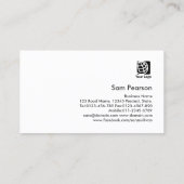 Bartender Bold Zilveren Wijnfles Glazen Icoon Visitekaartje (Achterkant)