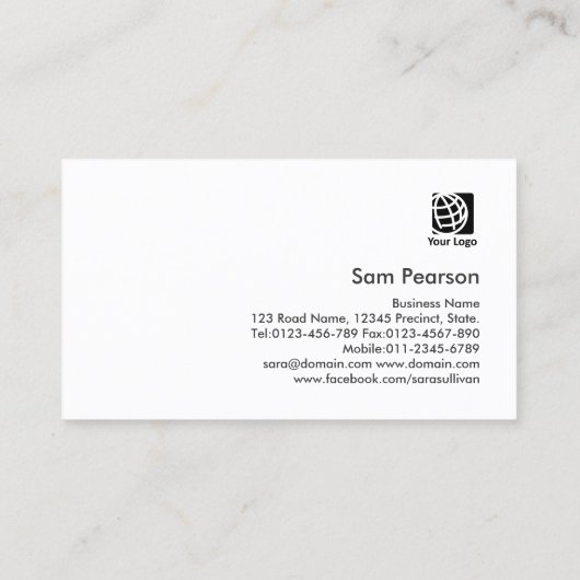 Bartender Bold Zilveren Wijnfles Glazen Icoon Visitekaartje (Achterkant)