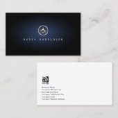 Bartender Bril Icon Blue Glow Food Service Visitekaartje (Voorkant / Achterkant)