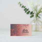 Bartender bruiloft Evenementen Elegant Red Splash Visitekaartje (Staand voorkant)