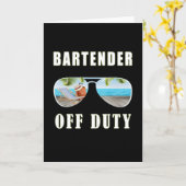 Bartender buiten dienst zonnebril palm beach vakan kaart (Gele Bloem)