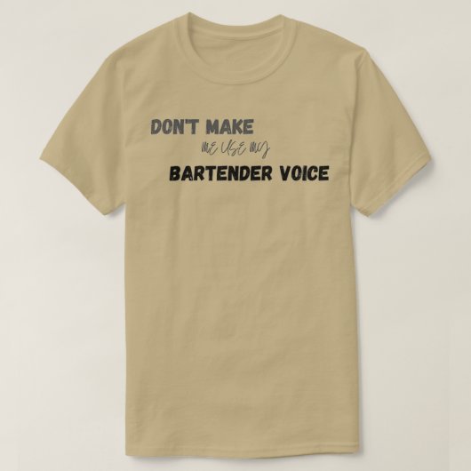 Bartender cadeau voor collega's grappig cadeau t-shirt (Design voorkant)