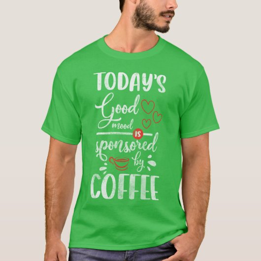 Bartender Cafeïne Melk Coffee Bean vrienden T-shirt (Voorkant)