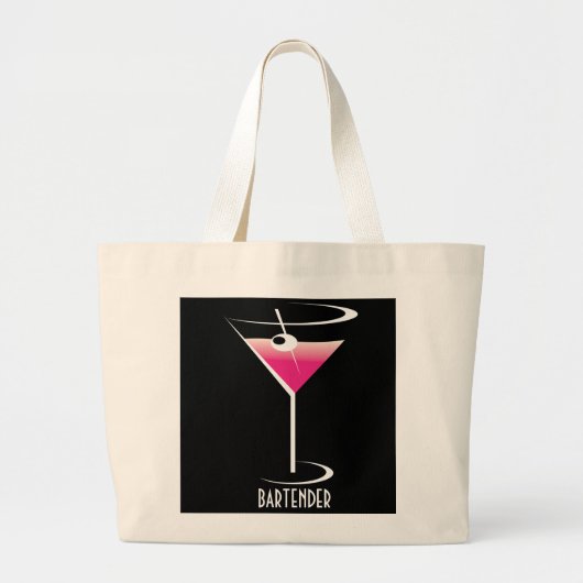 Bartender canvas tas Pink Martini (Voorkant)
