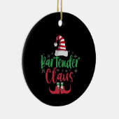 Bartender Claus Funny Santa Family Matching Gift Keramisch Ornament (Rechts)
