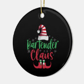 Bartender Claus Funny Santa Family Matching Gift Keramisch Ornament (Links)