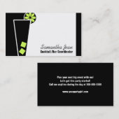Bartender Cocktail Coordinator Visitekaartje (Voorkant / Achterkant)