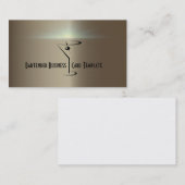 Bartender Cocktail Logo Sjabloon Martini Visitekaartje (Voorkant / Achterkant)