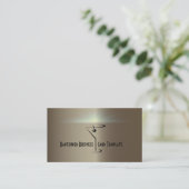 Bartender Cocktail Logo Sjabloon Martini Visitekaartje (Staand voorkant)