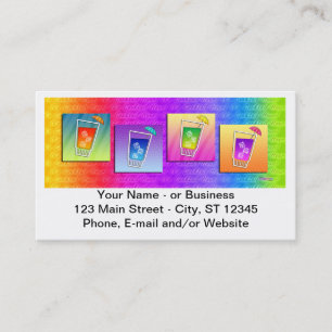 Bartender, Cocktail-Visitekaartje Visitekaartje