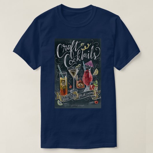 Bartender Cocktails T-shirt (Design voorkant)