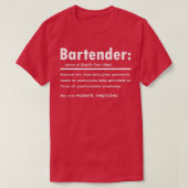 Bartender Definition Gift for Bartender Funny Bart T-shirt (Design voorkant)