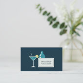 Bartender - Donkerblauw Visitekaartje (Staand voorkant)