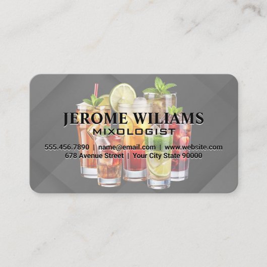 Bartender | Dranken Mixen Gemengd Visitekaartje (Voorkant)