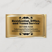 Bartender drink olijf martini glas faux gold visitekaartje (Achterkant)