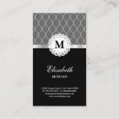 Bartender Elegant Black Lace Pattern Visitekaartje (Achterkant)