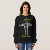 Bartender Elf Matching Family Group, kerstdeel Trui (Voorkant volledig)