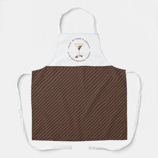 Bartender Espresso Martini Cocktail Event Schort (Voorkant)