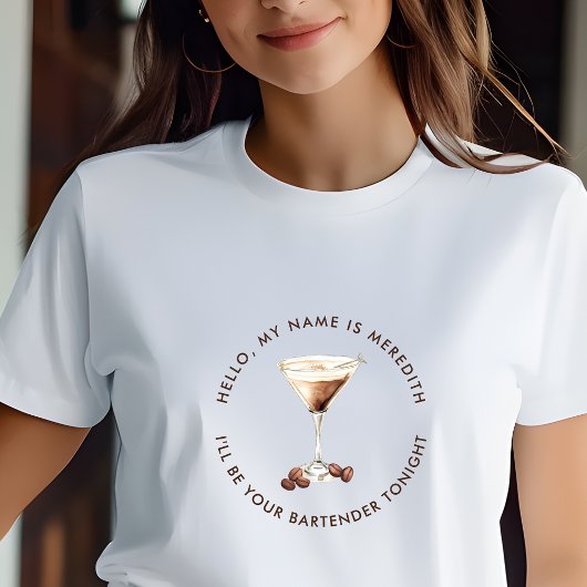 Bartender Espresso Martini Cocktail Event T-shirt