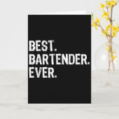 Bartender Ever Bartending Grappig Cadeau Kerstmis  Kaart (Gele Bloem)