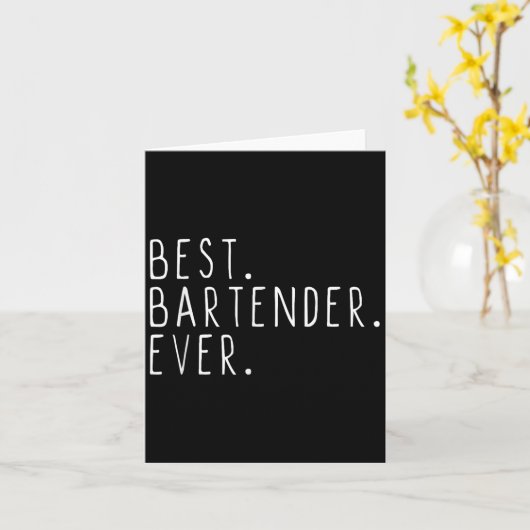 Bartender Ever Cool Funny Bartending Geschenk Kers Kaart (Gele Bloem)