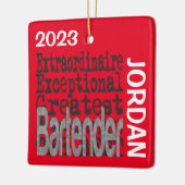 Bartender Extraordinaire CUSTOM Keramisch Ornament (Links)