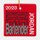 Bartender Extraordinaire CUSTOM Keramisch Ornament (Voorkant)