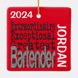 Bartender Extraordinaire CUSTOM Keramisch Ornament