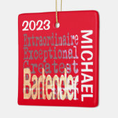 Bartender Extraordinaire CUSTOM Keramisch Ornament (Links)