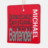 Bartender Extraordinaire CUSTOM Keramisch Ornament (Links)