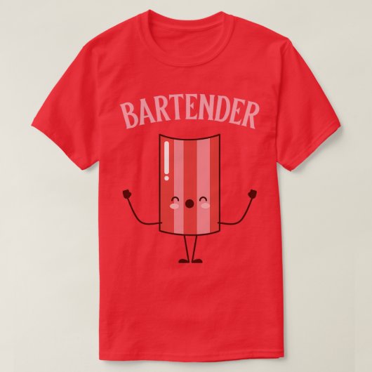 Bartender Flexing T-shirt (Design voorkant)