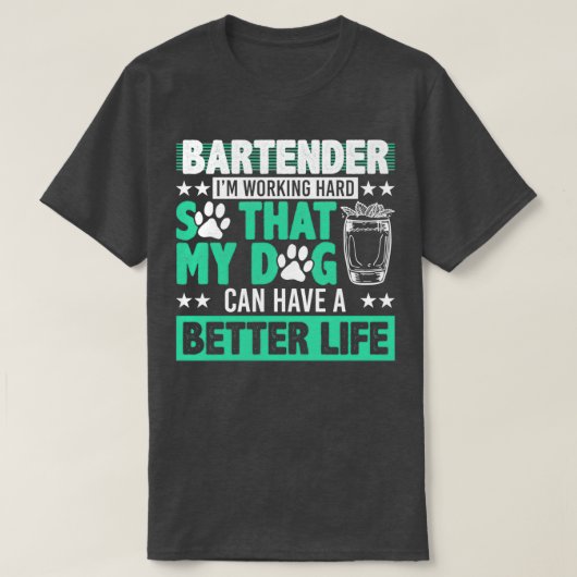 Bartender Funny 7 T-shirt (Design voorkant)