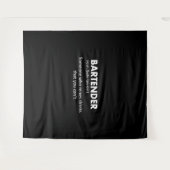 Bartender Funny Bartender Definition Beer Vodka Wh Wandkleed (Voorkant (horizontaal))