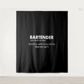 Bartender Funny Bartender Definition Beer Vodka Wh Wandkleed (Voorkant)