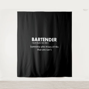 Bartender Funny Bartender Definition Beer Vodka Wh Wandkleed