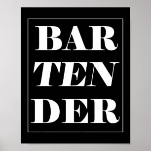Bartender Funny Bartender Mixoloog Poster