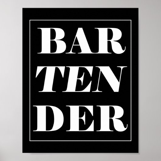 Bartender Funny Bartender Mixoloog Poster (Voorkant)
