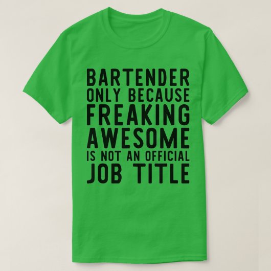 Bartender Funny Gift for Bartender Ik hou van deze T-shirt (Design voorkant)