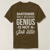 Bartender Genius T-shirt (Design voorkant)