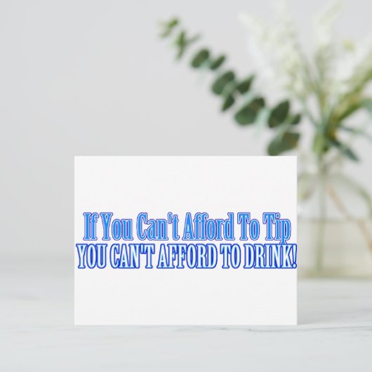 Bartender Gezegde Briefkaart (Staand voorkant)