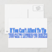 Bartender Gezegde Briefkaart (Voorkant / Achterkant)