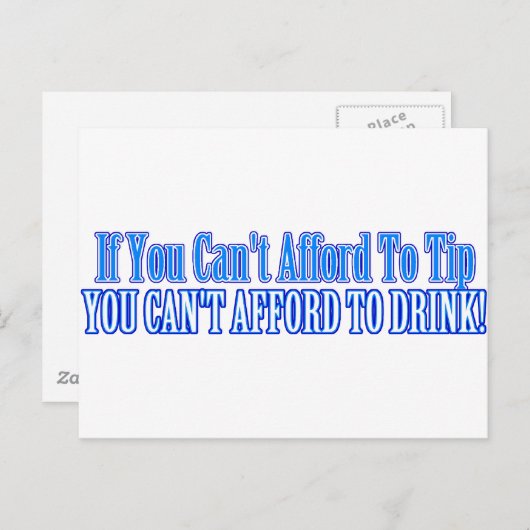 Bartender Gezegde Briefkaart (Voorkant / Achterkant)