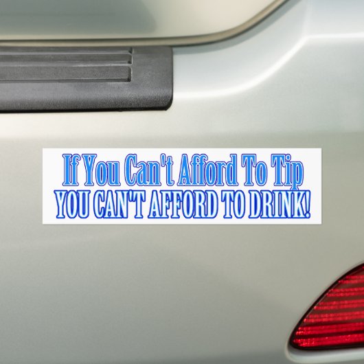 Bartender Gezegde Bumpersticker (Op auto)