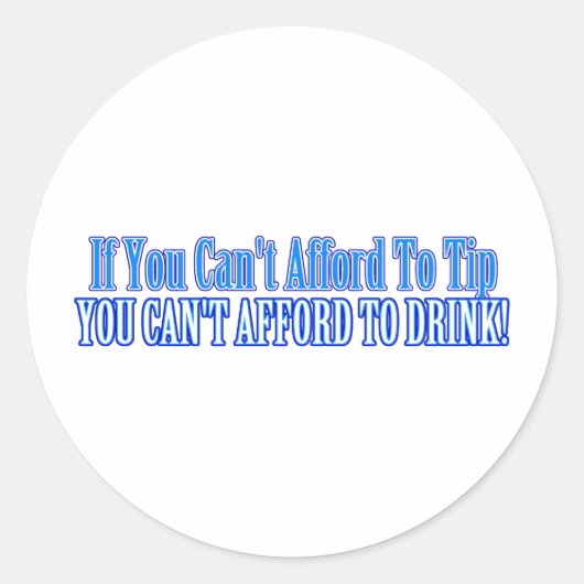 Bartender Gezegde Ronde Sticker (Voorkant)