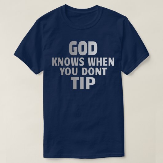 BARTENDER Gods weet het T-shirt (Design voorkant)