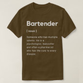 Bartender grappig Betekenis Shirt (Design voorkant)