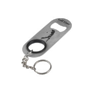 *~* Bartender Gray Marble Textured Golfer Gray Mini Flessenopener (Achterkant Gekanteld)